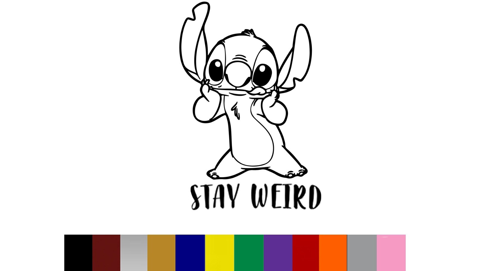 Stay Weird Lilo and Stitch Vinyl Decal Window Sticker Decal Disney