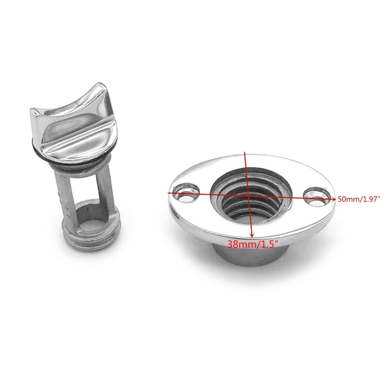 Stainless Steel Drain Plug Bung Hole Drainage Marine Dinghy Garboard