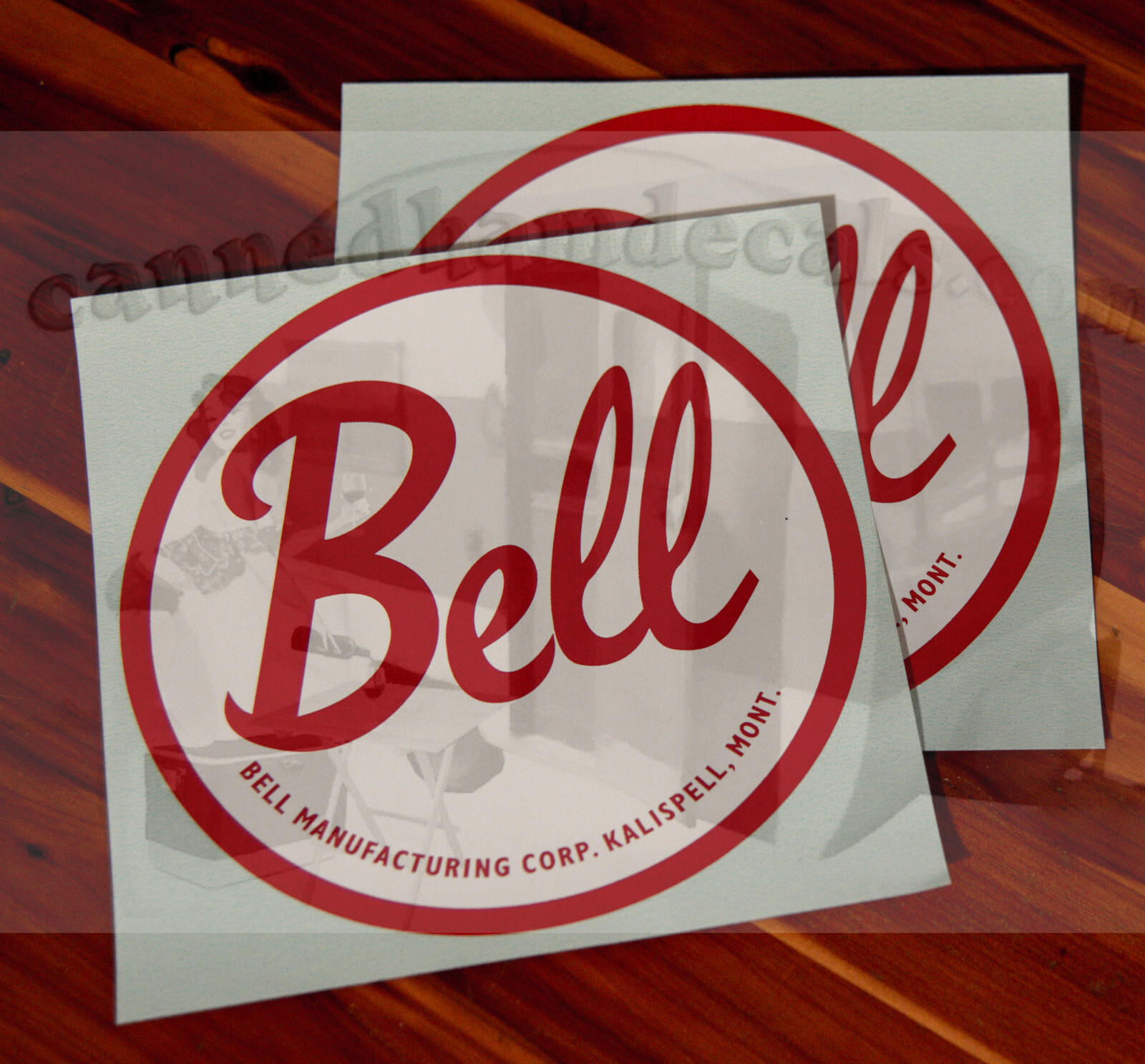 Bell Vintage Travel Trailer Reproduction Decal Kalispell, Montana