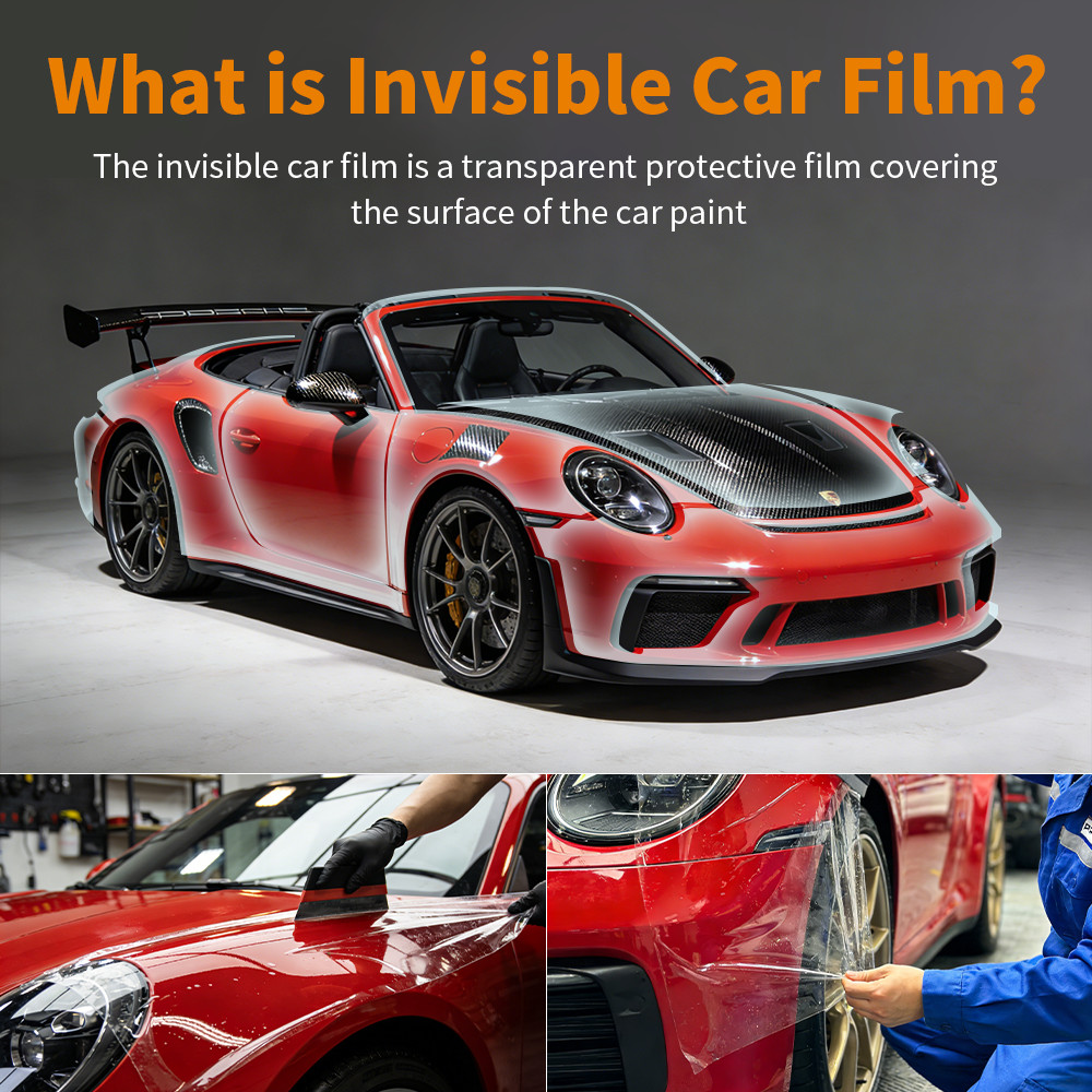 12″x60″ TPU PPF Clear Paint Protection Vinyl Film Wrap Gloss Car Scratch 1ftx5ft