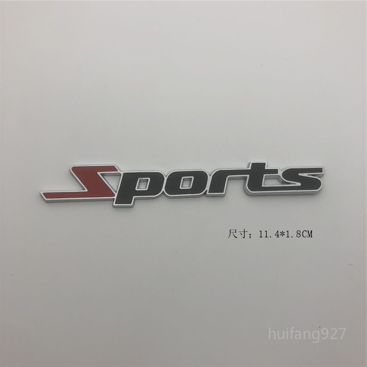 Auto Metal 3D SPORT Rear Trunk Lid Body Badge Emblem Decal Racing Car Custom