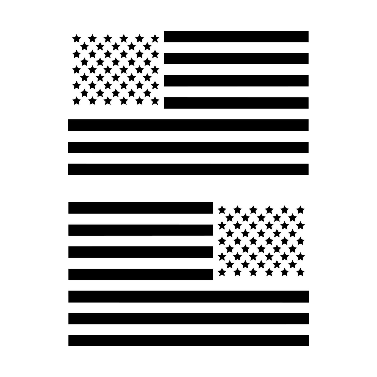 2 pk – American Flag Vinyl Decal Military Sticker Standard & Reversed Die-cut