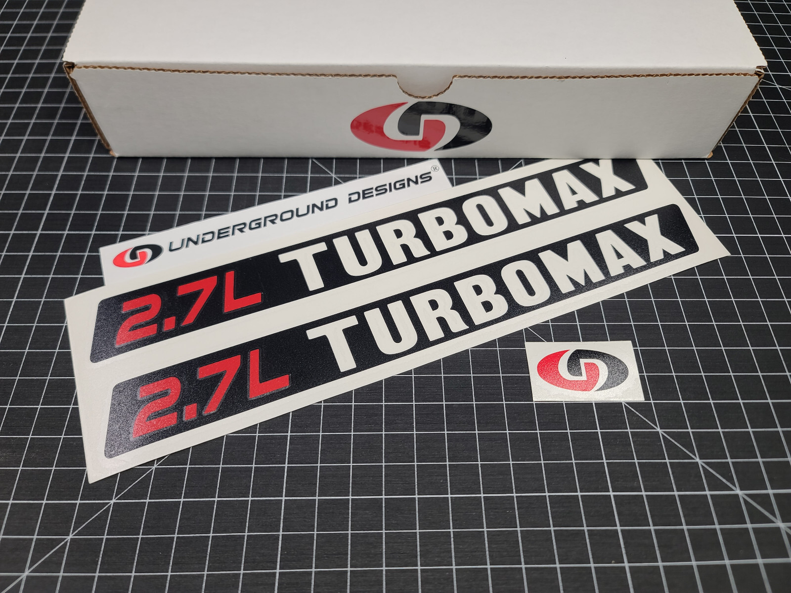 2.7L TURBOMAX Decals (2pk) Hood Fender Badge Stickers 2024-25 Silverado Colorado