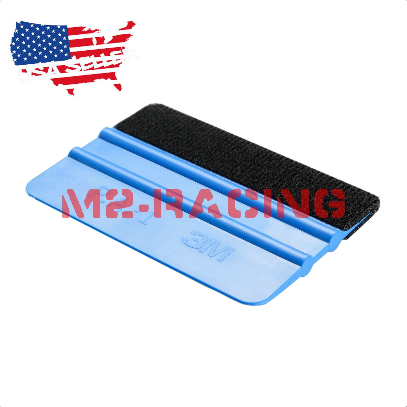 3M Blue Plastic Felt Edge Squeegee Car Vinyl Wrap Application Tool Scraper Decal