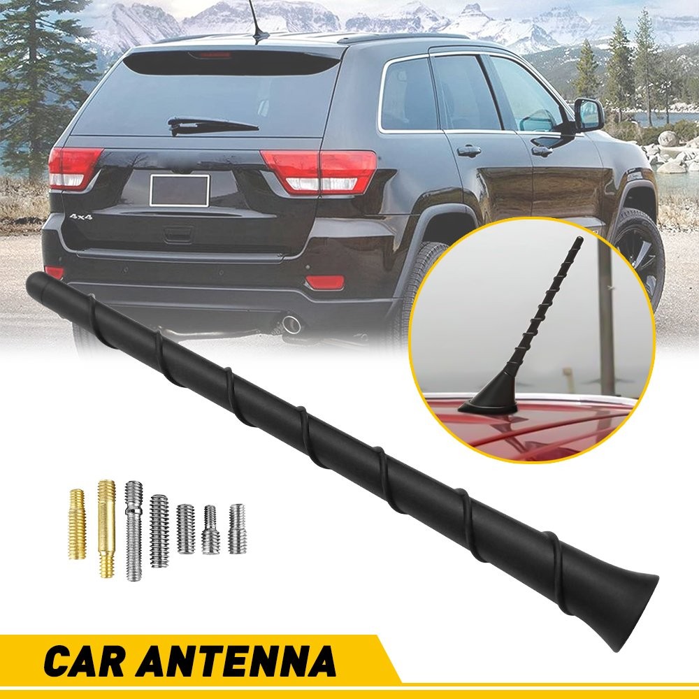 1/2set Universal 8″ Antenna AM FM Radio Black for Motorcycles Cars Street Rods B