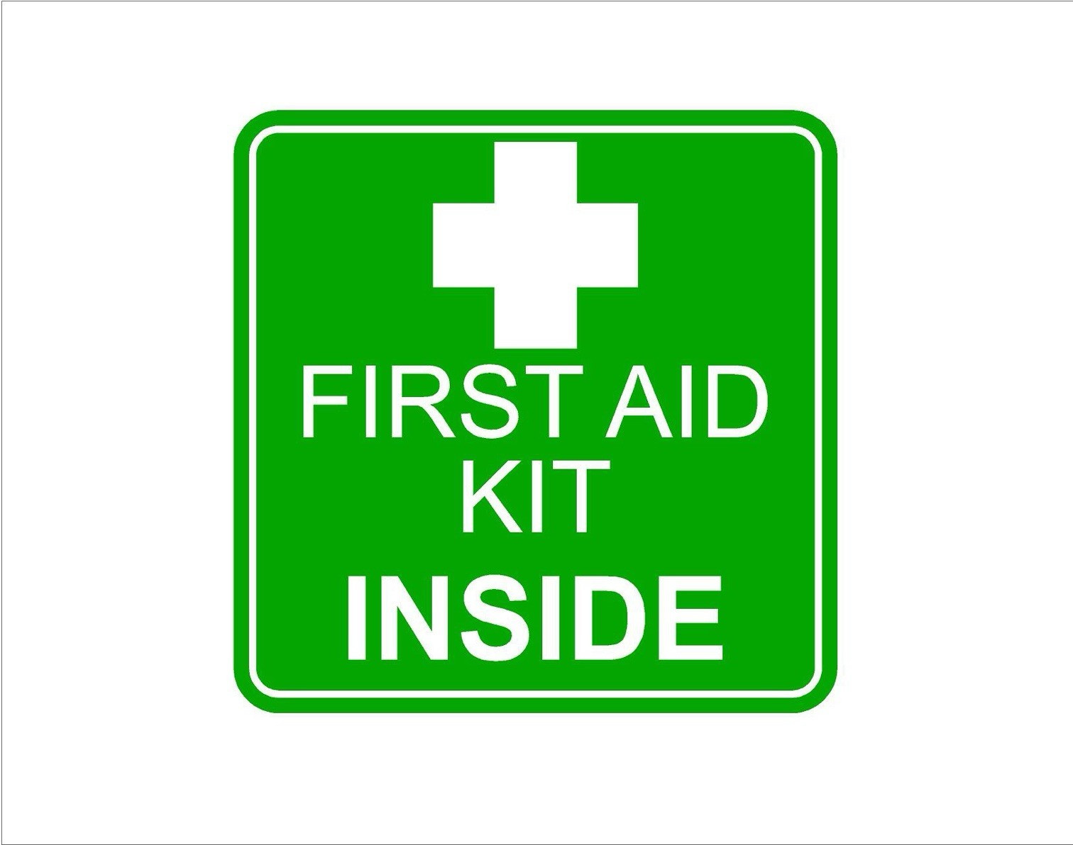 First Aid Kit Inside Decal Sticker Fits Car Truck Toolbox Locker Free Shipping!