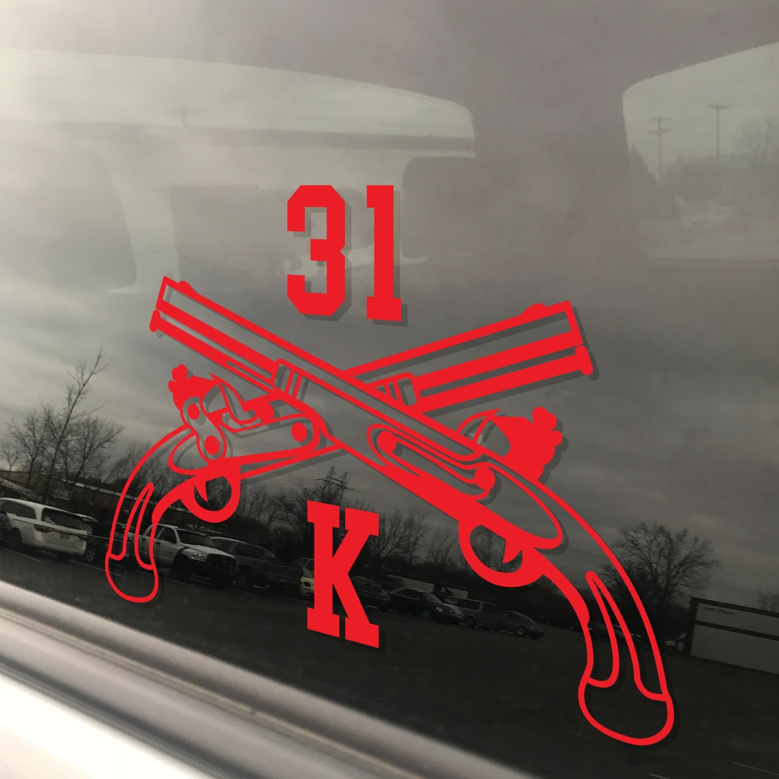 Army MOS 31K Working Dog Handler Crossed Pistols Insignia Decal 3″ x 5.5″