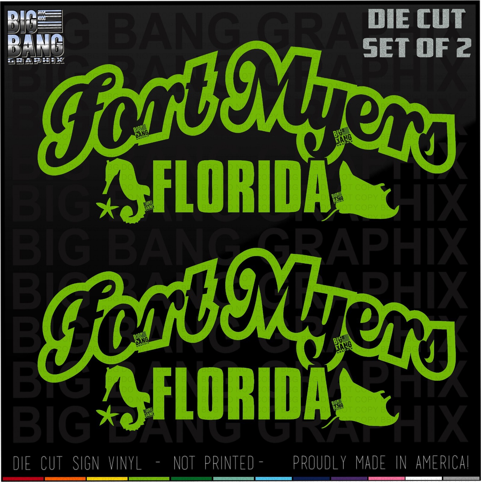 Fort Myers,FL Vinyl Decal Sticker SUV Car Truck HOME LOVE Gift DieCut Window USA