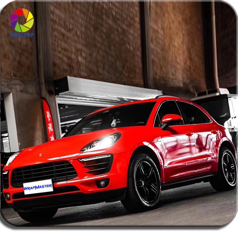 High Gloss Glossy Red Vinyl Film Wrap Sticker Decal DIY Bubble Free Air Release