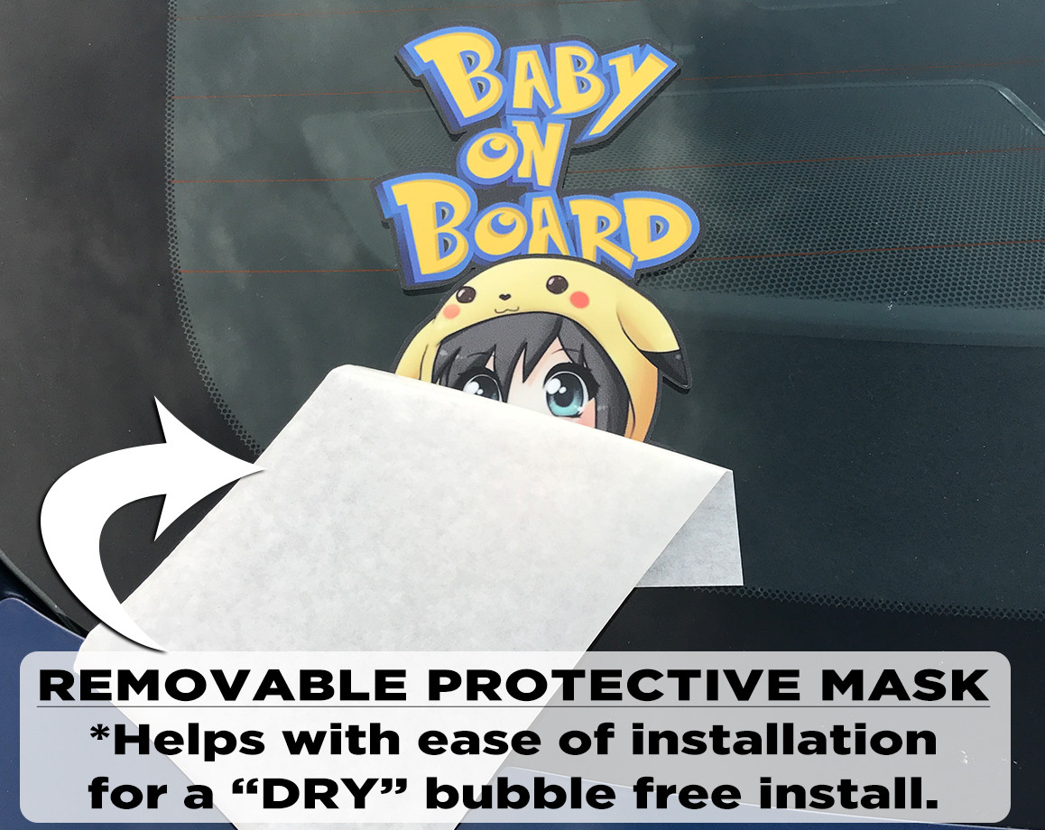 Pikachu Baby Girl Baby On Board Sticker Decal Pikachu Girl With Pokeball Pokemon