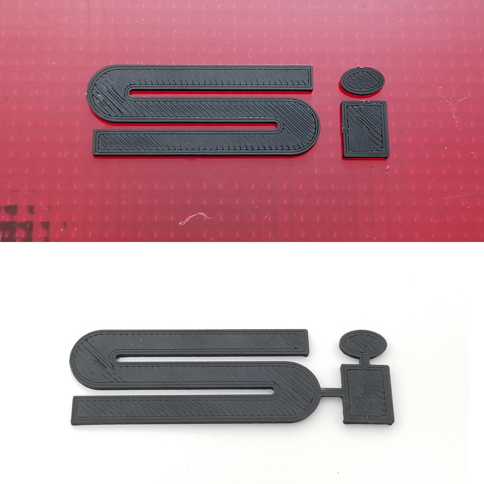 88-91 Honda EF Civic Hatch Black Si Raised Letters emblem badge hatchback 89 90
