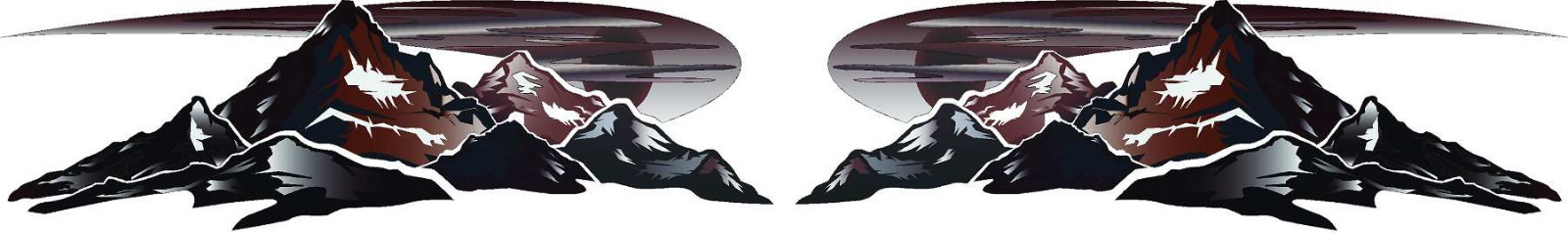 MONTANA Mountain Scene RV Graphic 131″X32″ decal Both SIDES Made Fresh!