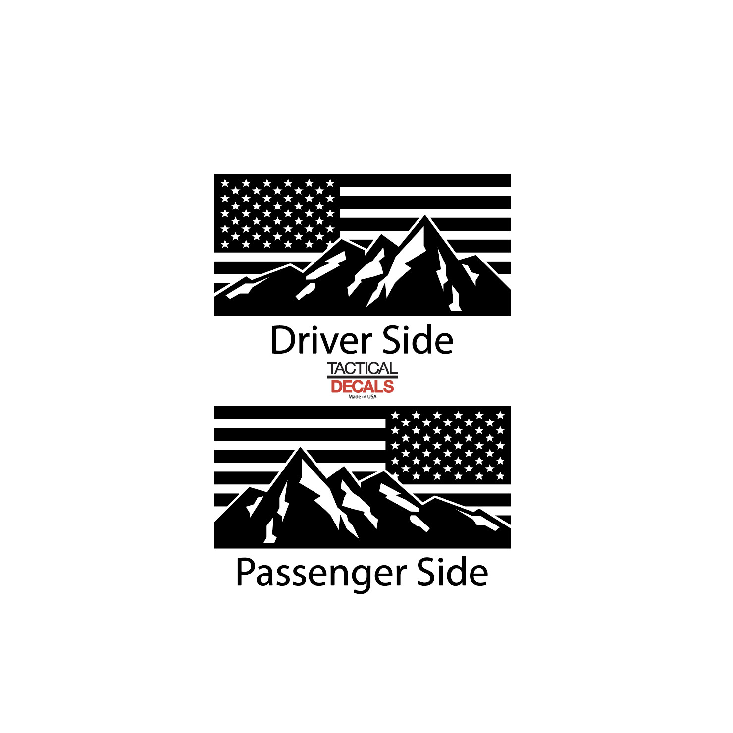 Flag w/ Mountain Scene Design Decal Fits 2022 – 2023 Jeep Grand Wagoneer GW1-BX1