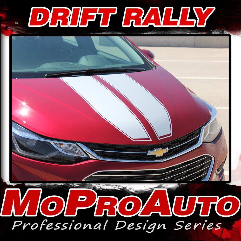 DRIFT RALLY Chevy Cruze Racing Stripes 2016-2019 Hood Vinyl Graphics Decals Kit