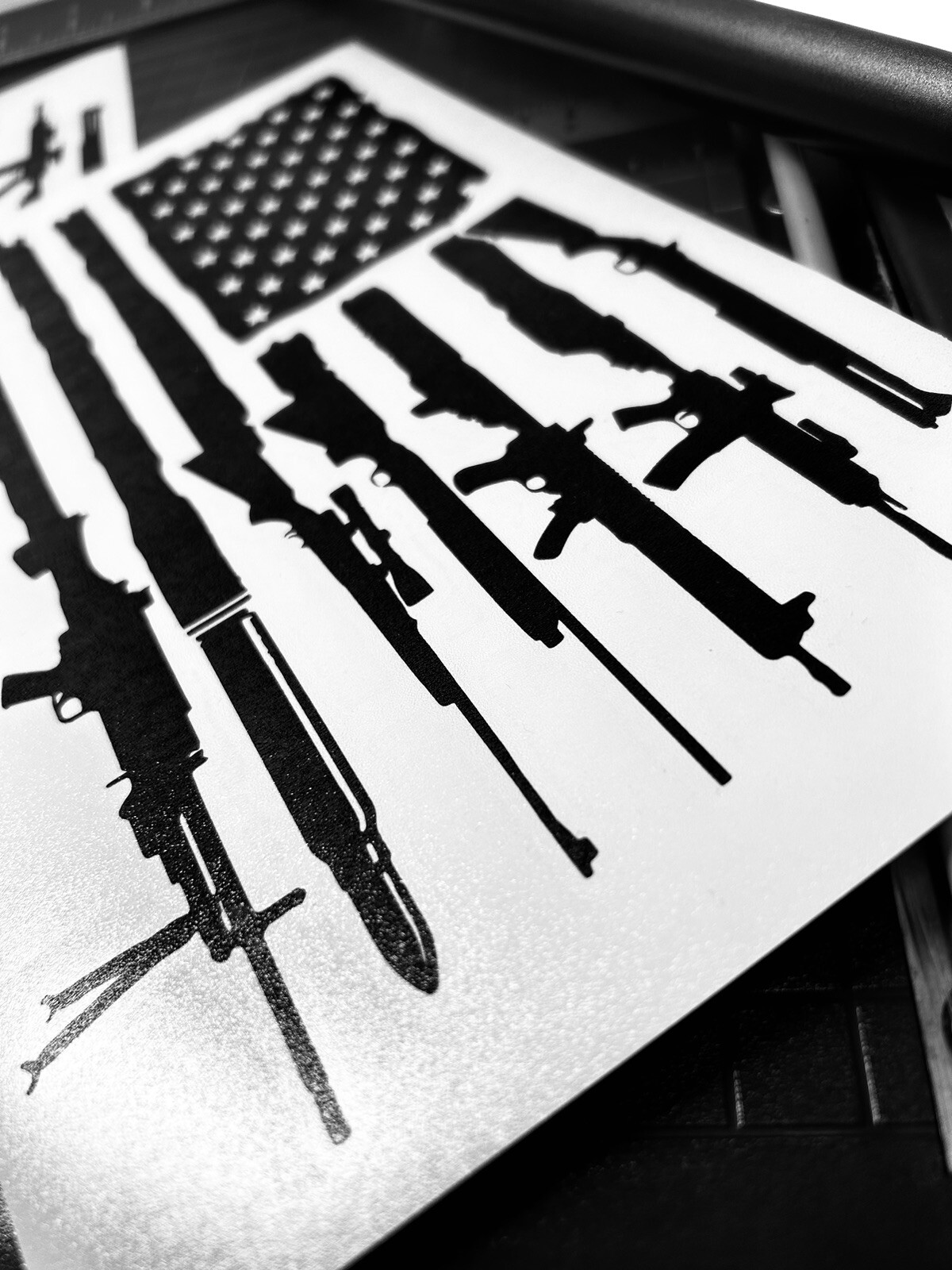 Built To Serve American Flag 2nd Amendment Truck Bedside Decals 2PC Set New