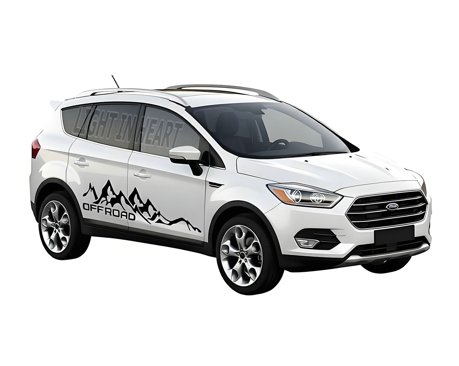 Fit For Ford Kuga Escape Graphics Mountain Sticker Car Side Door Decals Vinyl