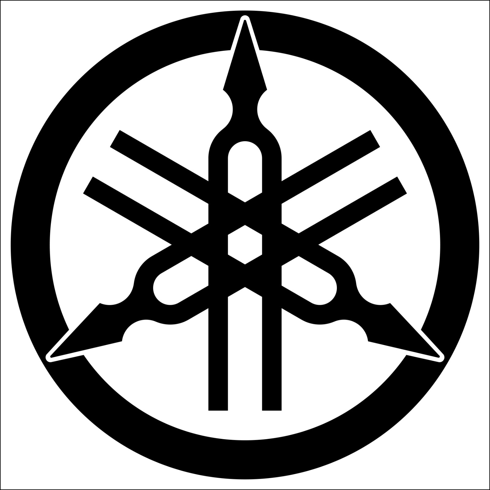 Yamaha Tuning Fork Logo Die Cut Decal / Window / Bumper Sticker 7 SIZES Off Road