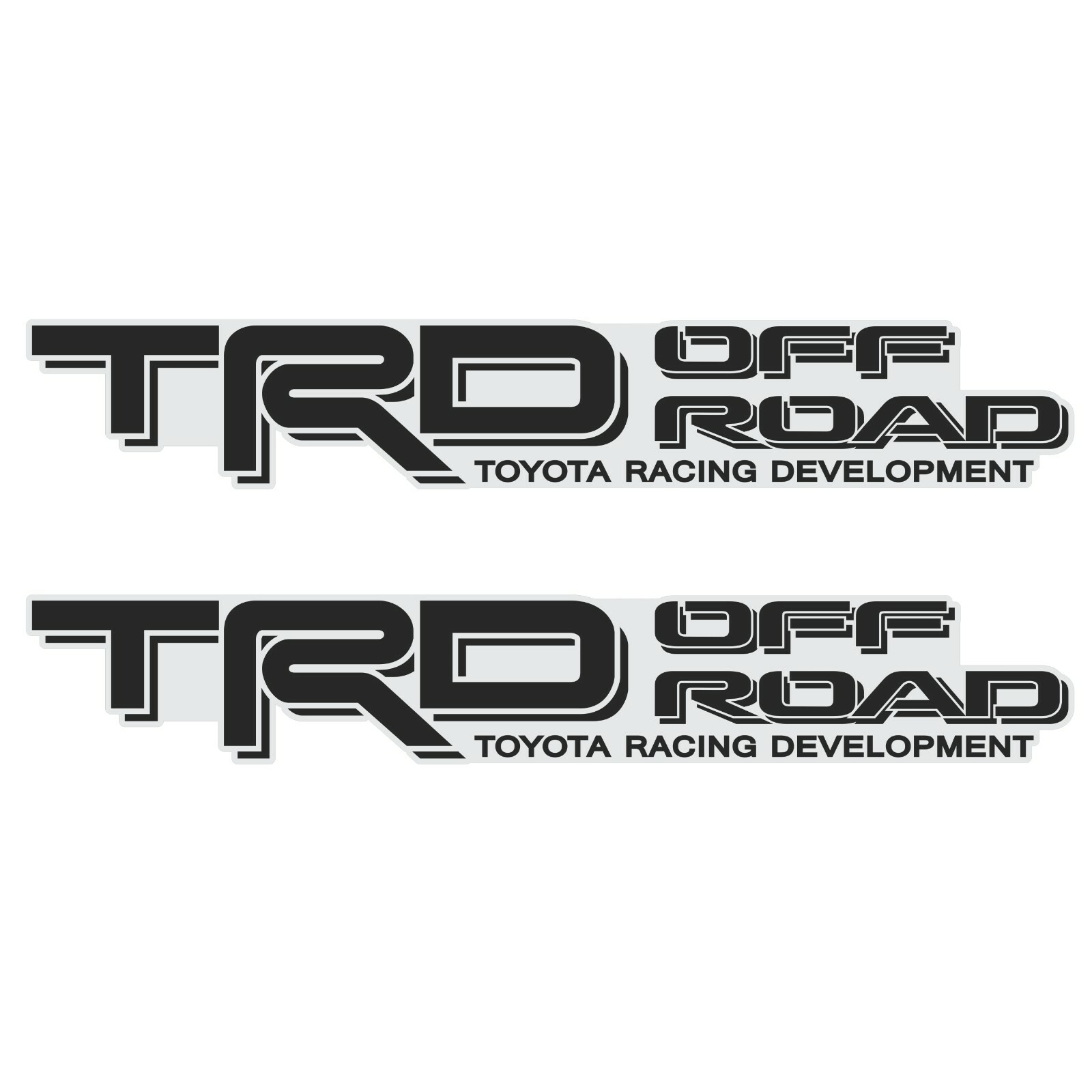 GOLD HOOK TRD Off Road Racing Development Sticker, Black, Matte, Set of 2