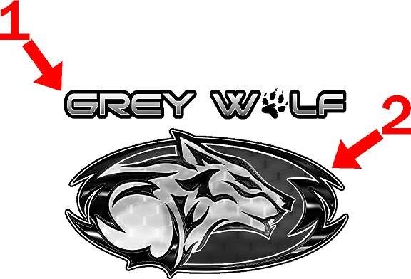 GREY WOLF by Heartland DECAL STICKER RV TRAILER Camping Class C A L@@K OE BK SLR