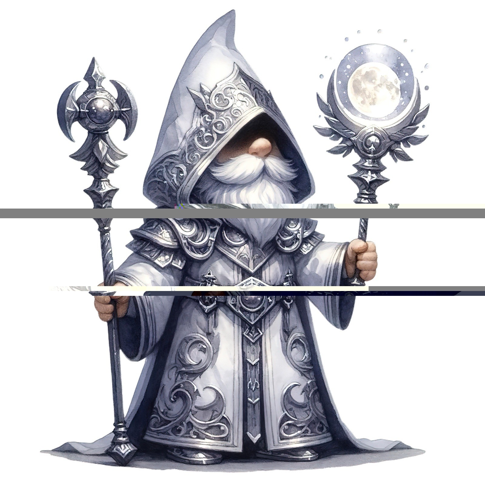 Magical Gnome Fantasy Role Play Sticker (3 Inch) Silver Wizard Sorcerer Ball !