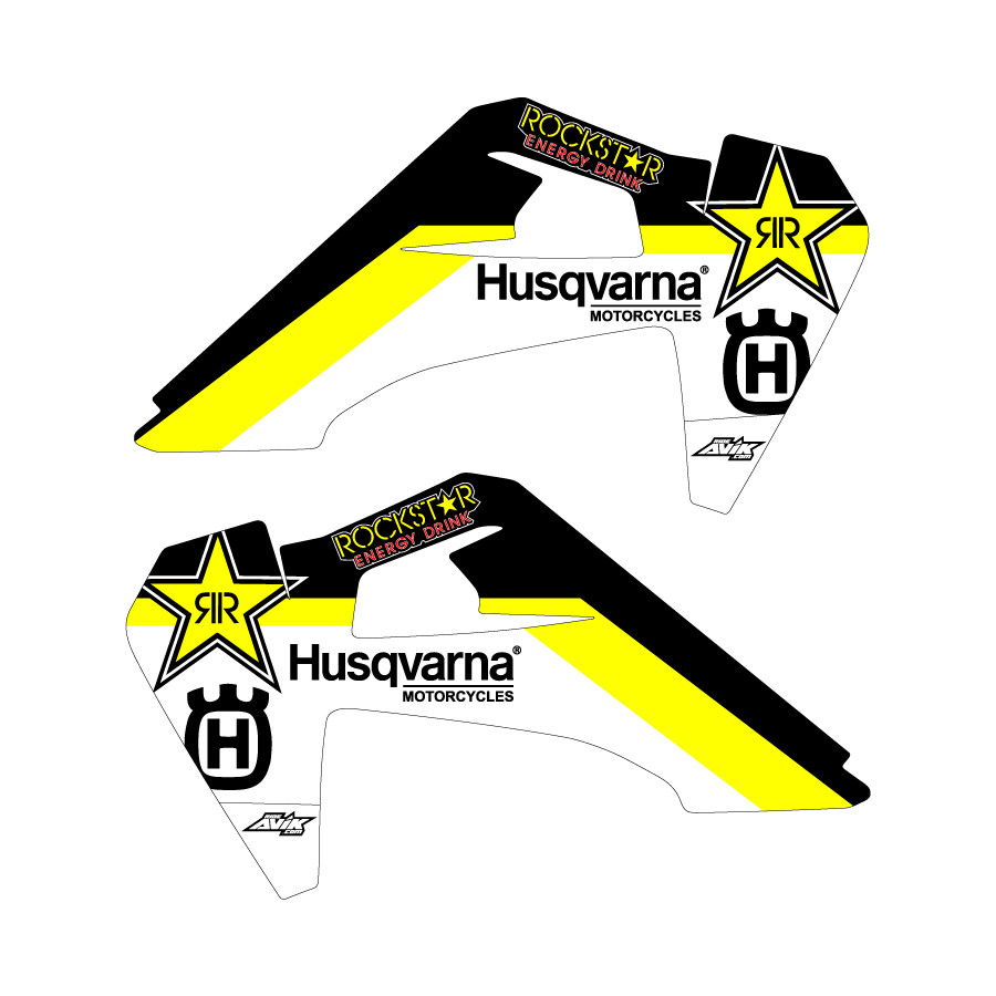 Husqvarna shroud graphics 2019 450 FC TC White/yellow/black FREE SHIPPING!!!