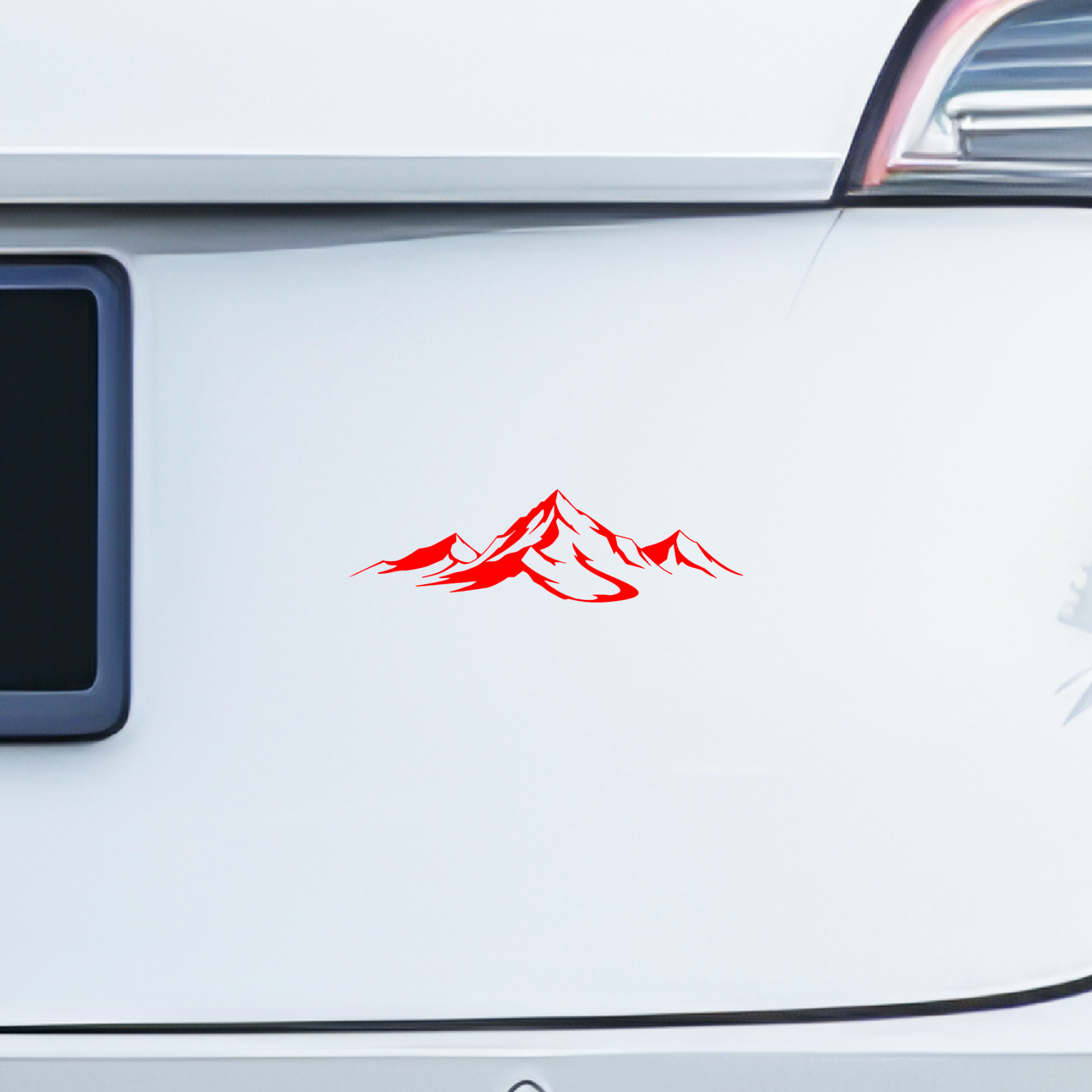 Mountain Vinyl Sticker Decal | Minimalist White Peak | Car Window Laptop Outdoor