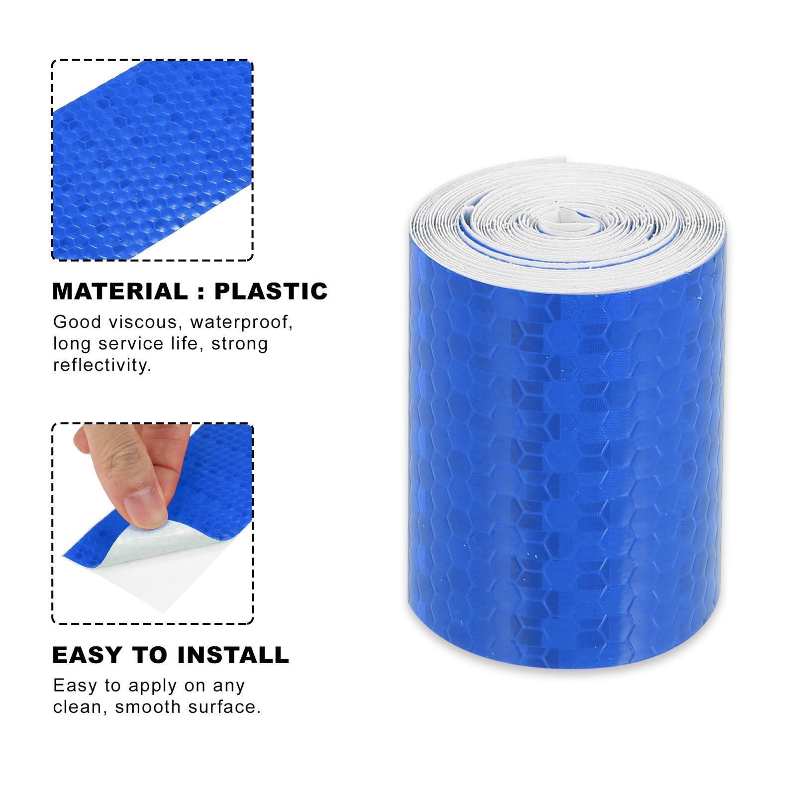 5cm x 3 Meters Reflective Hazard Warning Tape Sticker Decal for Car Truck Blue