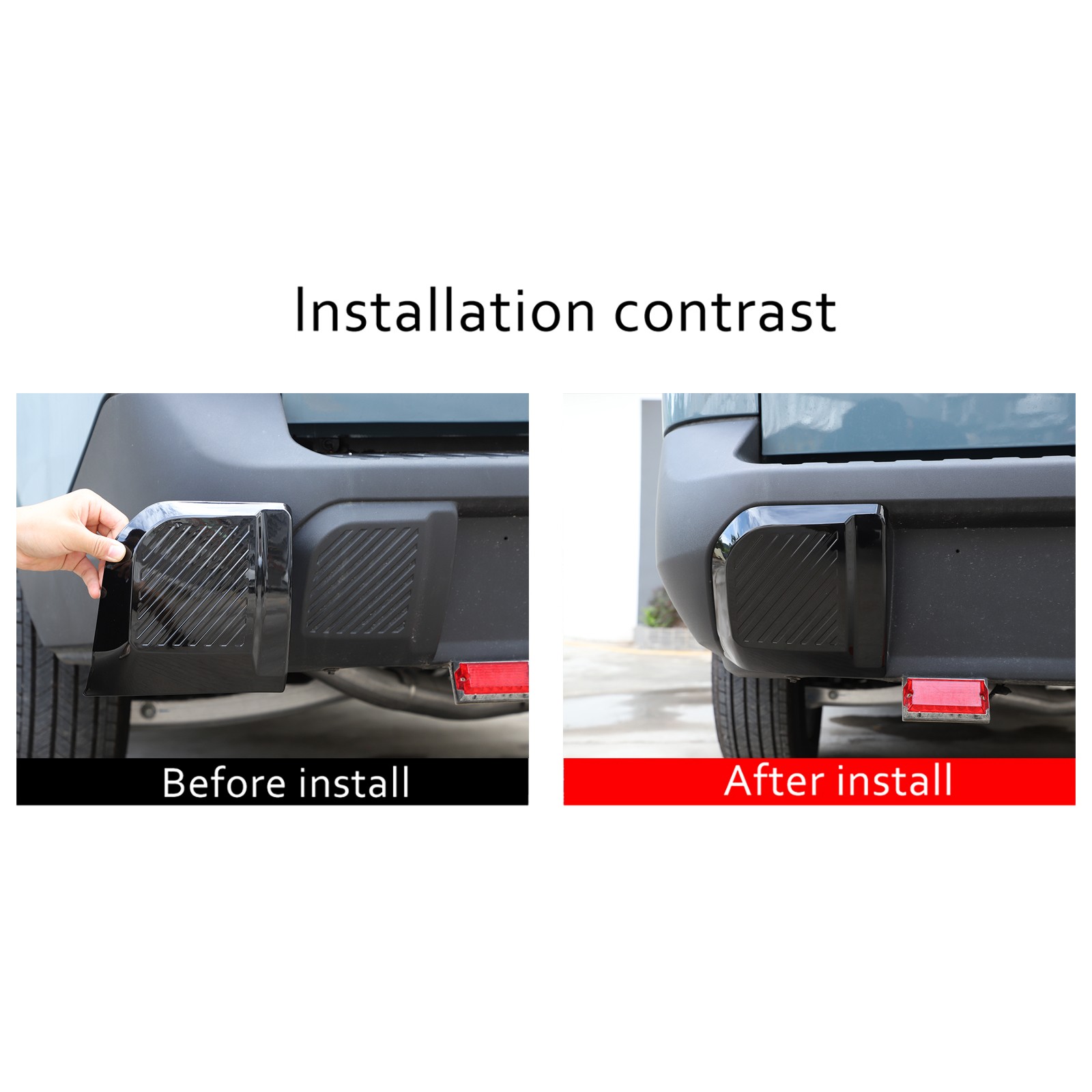 Car Rear Bumper Side Impact Trim Cover Piano ABS Black For Ford Maverick 2022+
