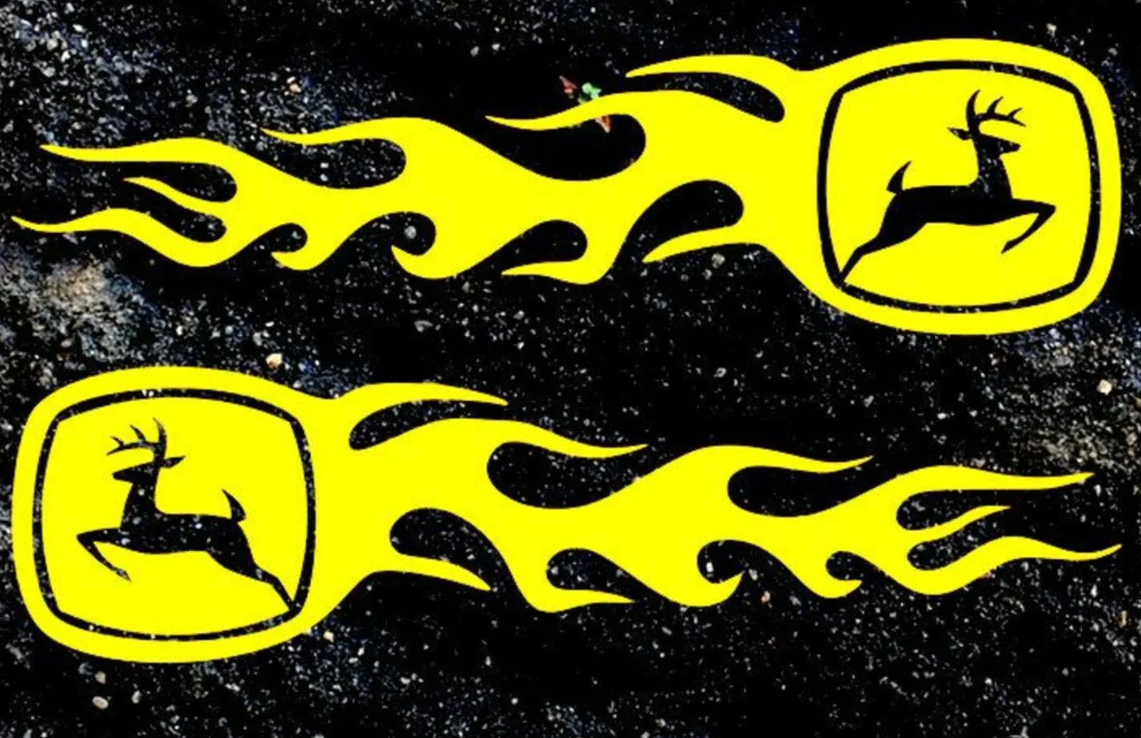 2X for John Deere Premium Vinyl Sticker 2-Pack Yellow 9″ 12″, 15″, 24″ or 36