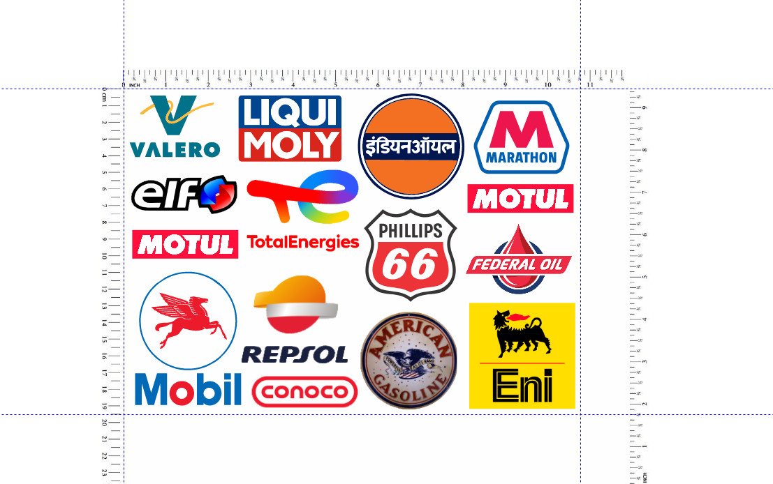 40 Oil Companies Decals Stickers Race High Quality Vinyl FREE SHIP