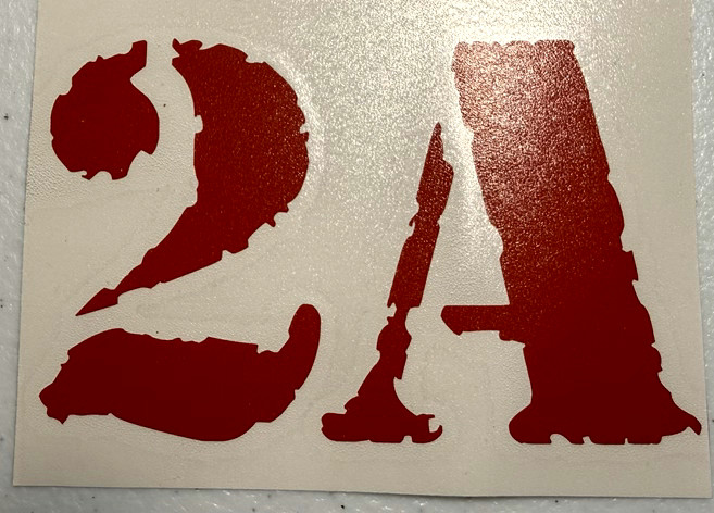 Pair 2nd Amendment Decals 2A Stickers US Constitution Many Colors + Sizes