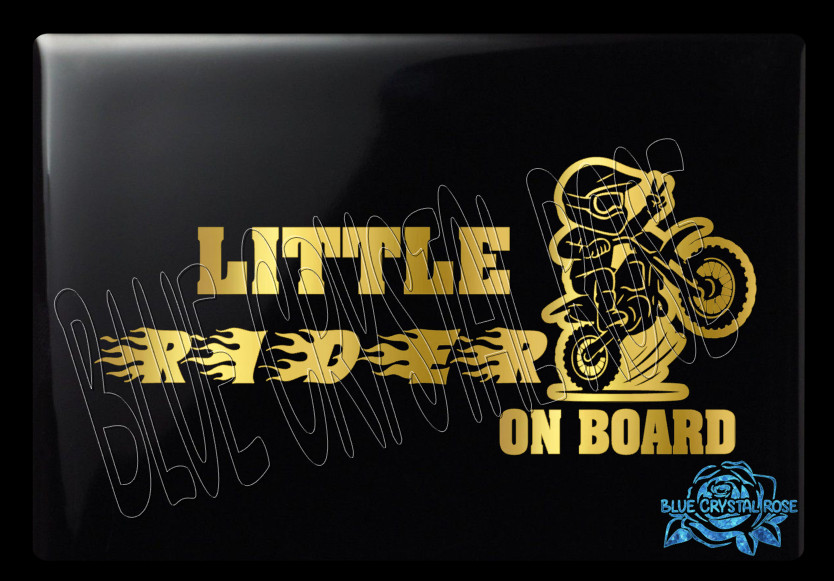 LITTLE RIDER ON BOARD VINYL WINDOW DECAL SITICKER PEGOTE PEGATINA CALCA