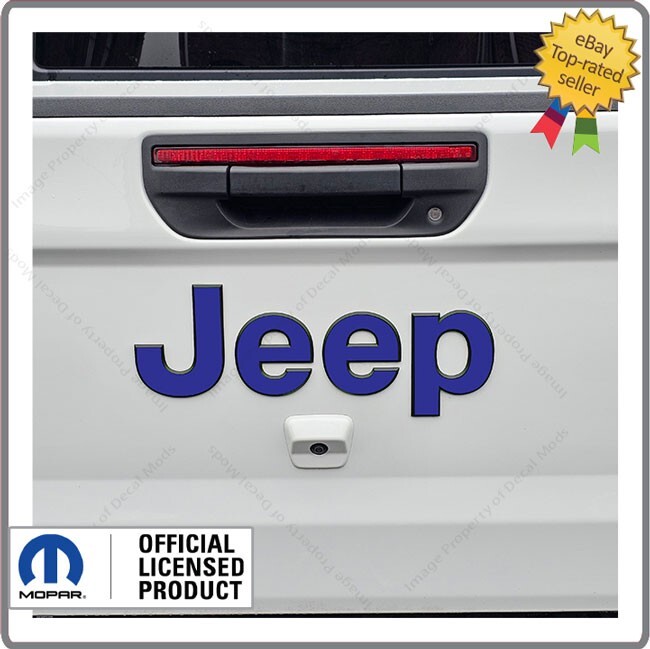 2020-2025 Jeep Gladiator JT Tailgate Flat Overlay decal stickers Dark Blue SJ8Z2