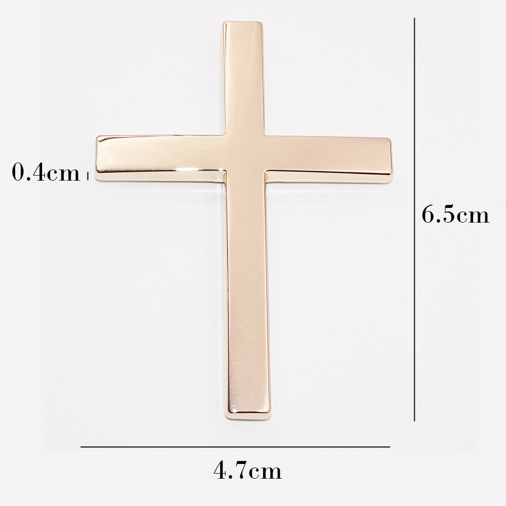 Universal 3D Fashion Metal Jesue Fish Cross Car Decal Sticker Decoration