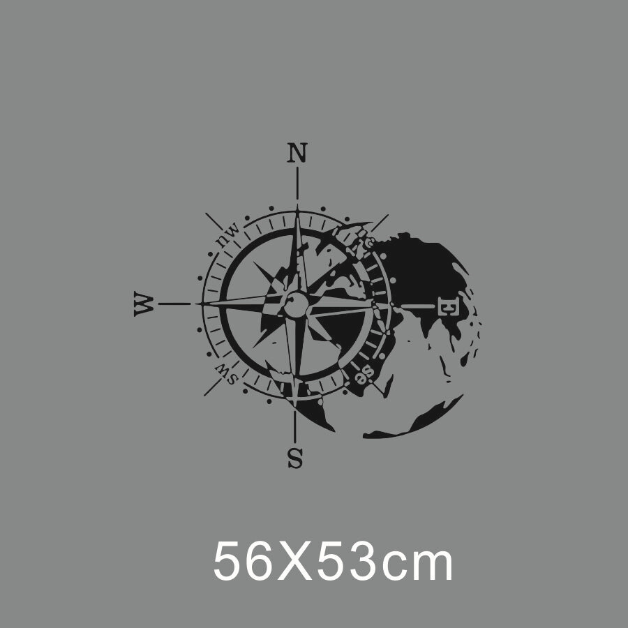 Compass Totem Vinyl Decal Sticker Black for Car Truck Bumper Body Window Decor