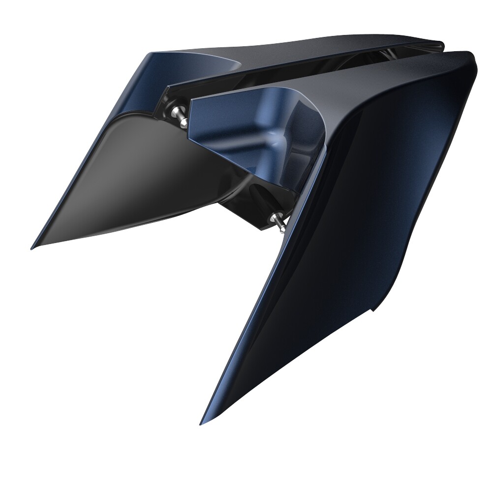Midnight Blue CVO Stretched Extended Side Cover Panel For 2014+ Harley Touring