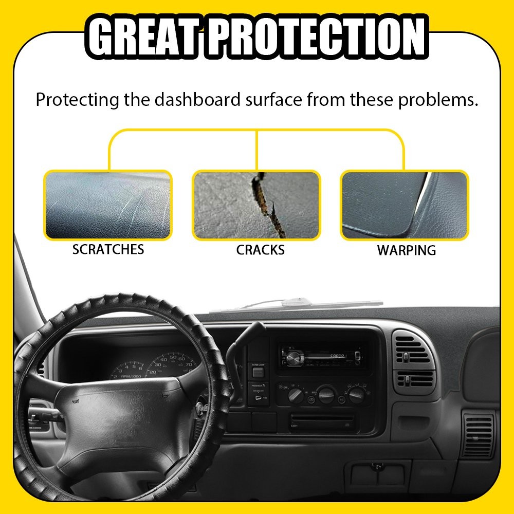 Dashboard Dash Mat Cover Fit 1997-1998 Chevrolet Silverado C-K Series Gray 1-5X