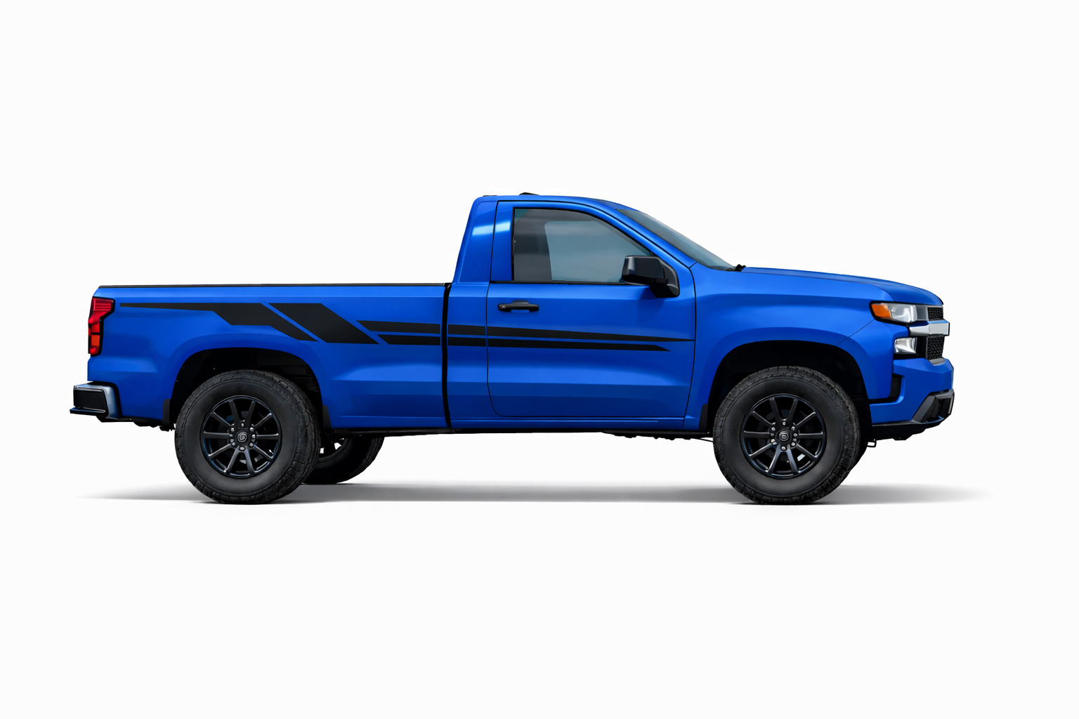 Sport Design Side Stripes Compatible With Chevy Silverado Premium Vinyl