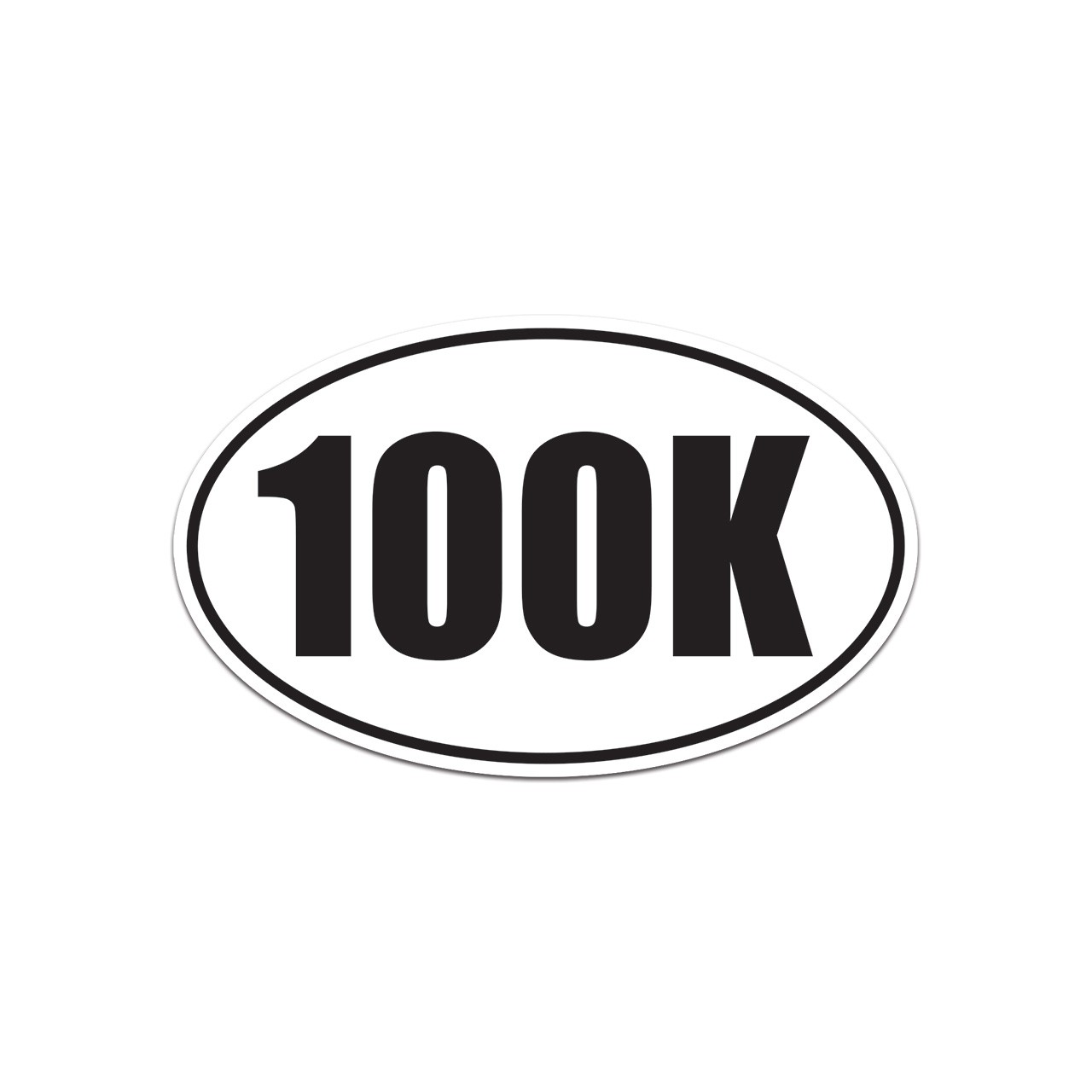 Oval 100K Sticker Decal