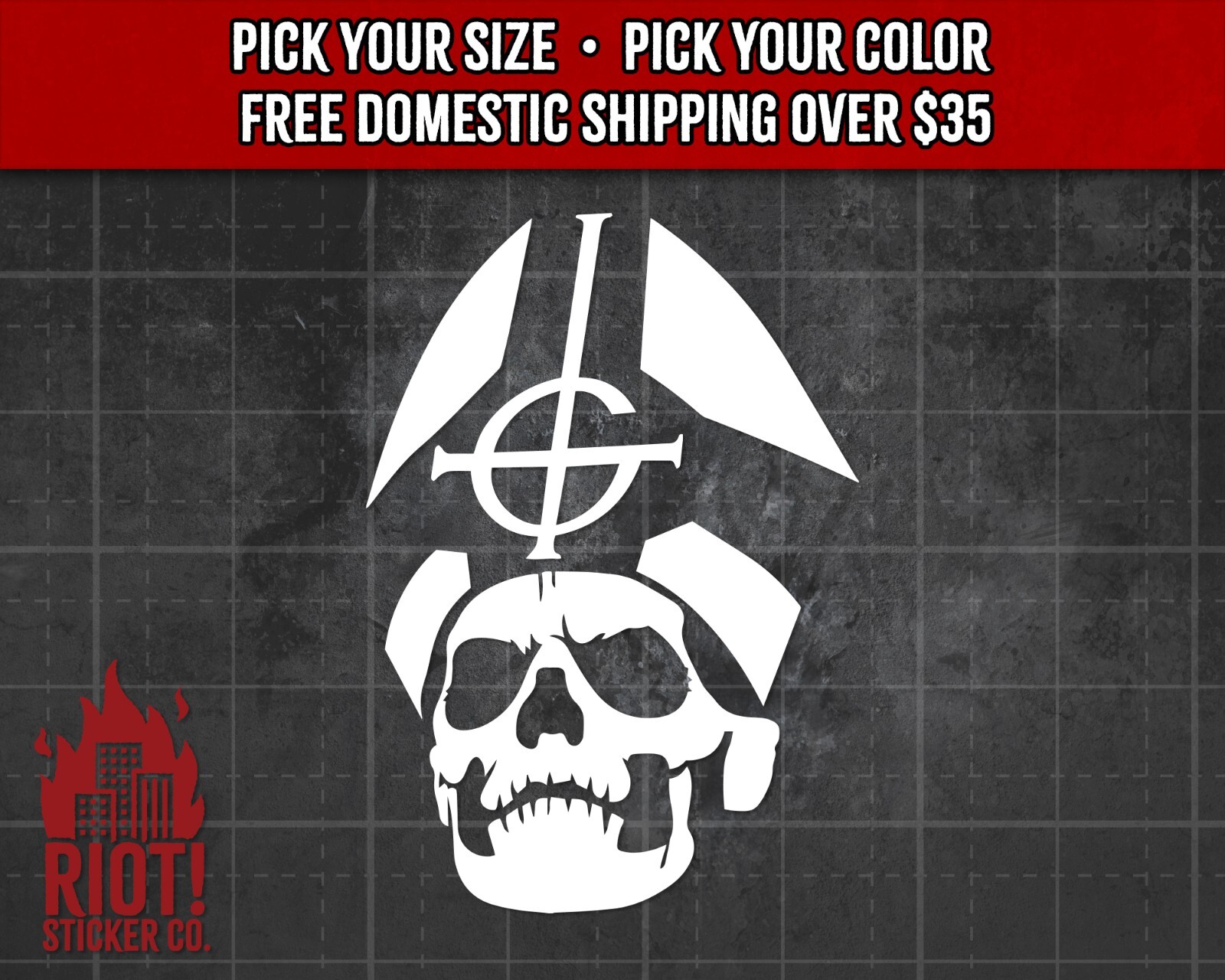 Ghost Papa Emeritus Decal for Car Sticker for Laptop Yeti Window Heavy Metal