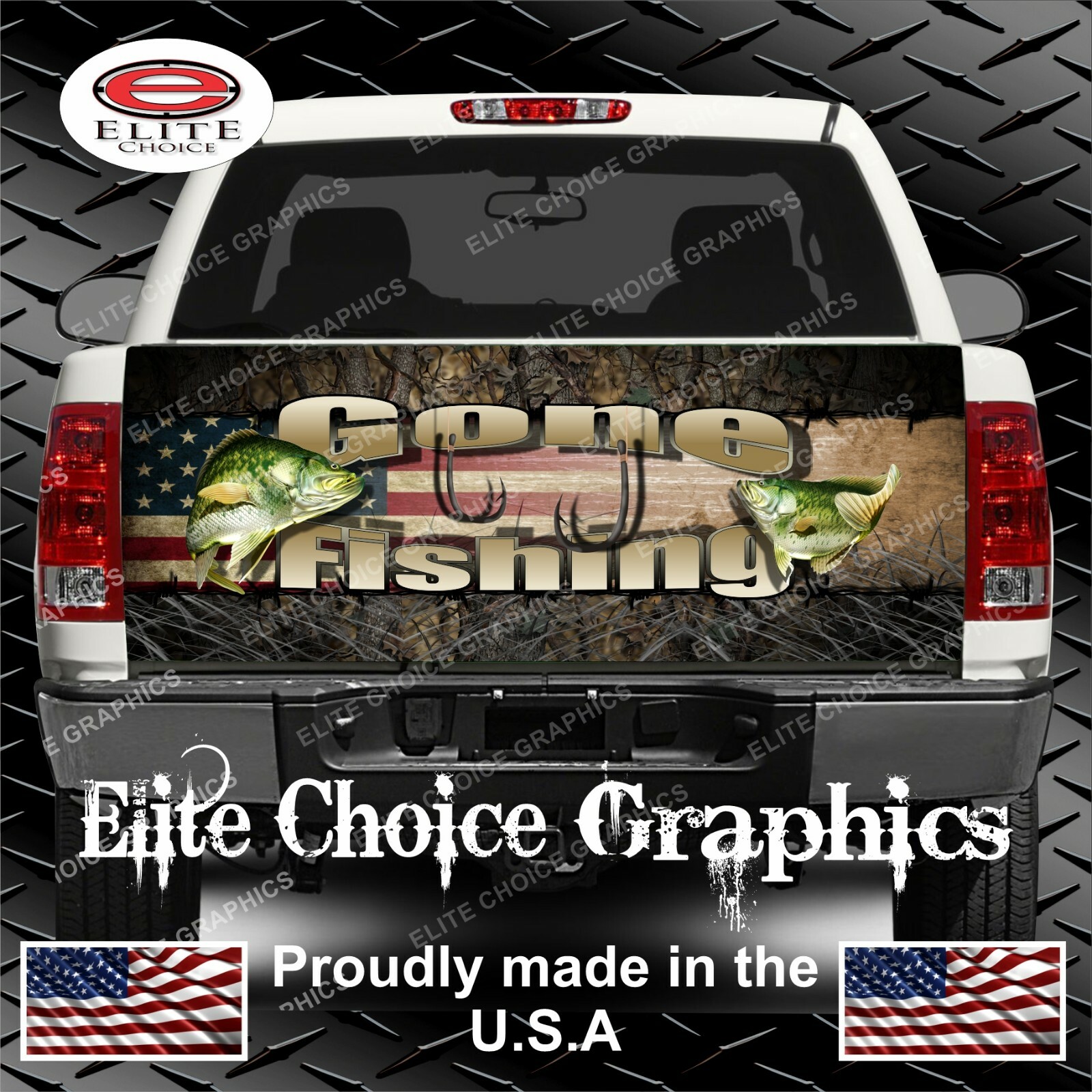 Wicked Wire Fishing Crappie Camo Fl Truck Tailgate Wrap Vinyl Graphic Decal Wrap
