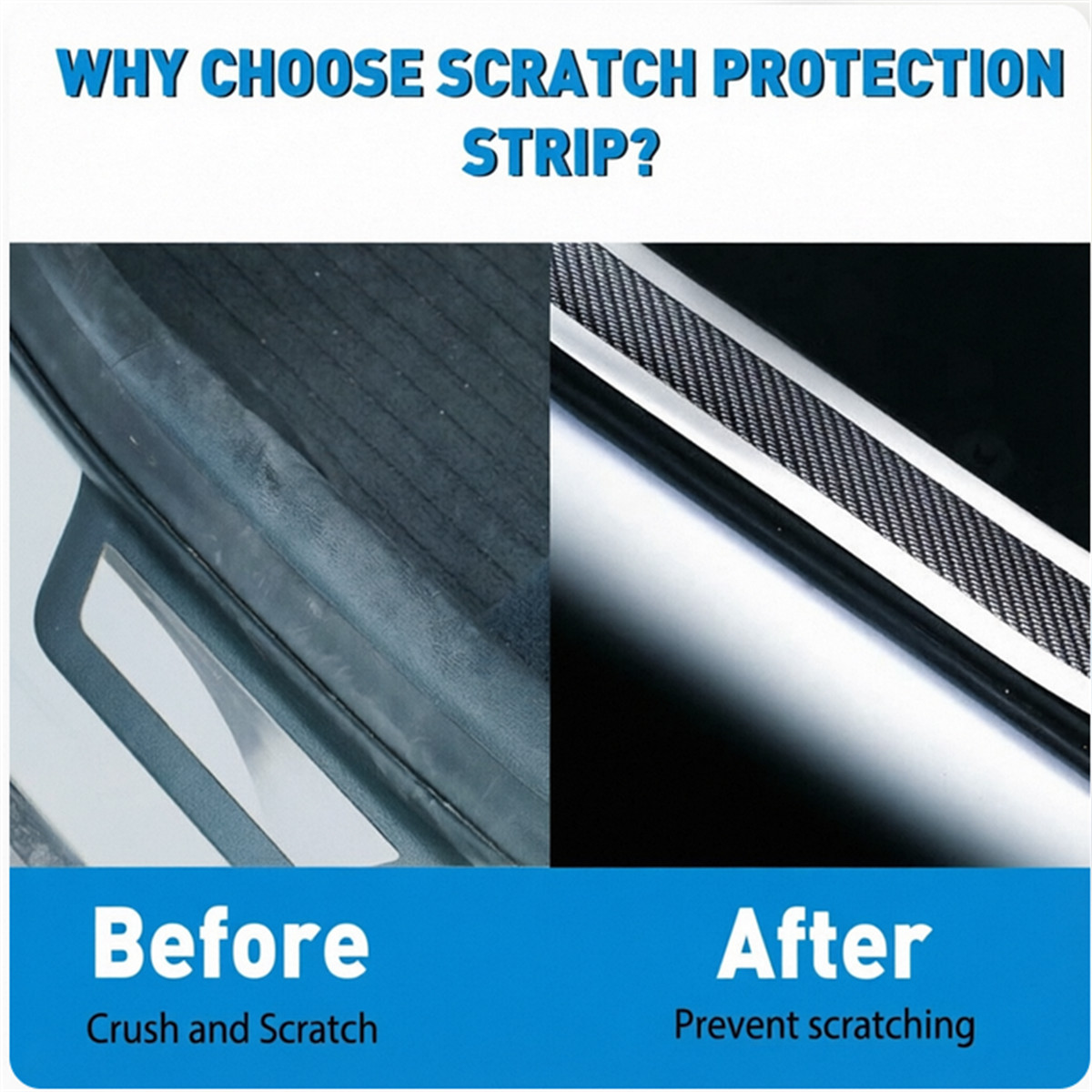 Car Carbon Fiber Vinyl Film Sticker Door Sill Scuff Anti Scratch Tape Protection
