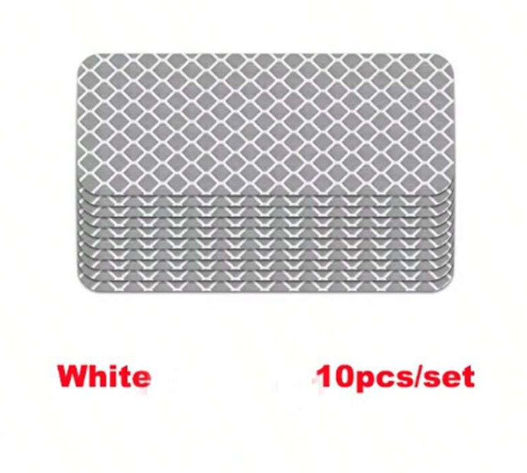 10pcs Reflective Safety Stickers – Waterproof Tape for Bike, Car, Motorcycle-NEW