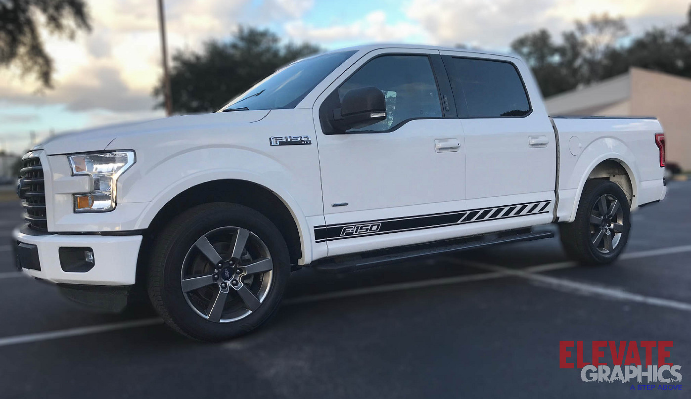 2009-2020 Fits Ford F-150 Rocker Three Stripe 3M Vinyl Decals Graphics Stripes
