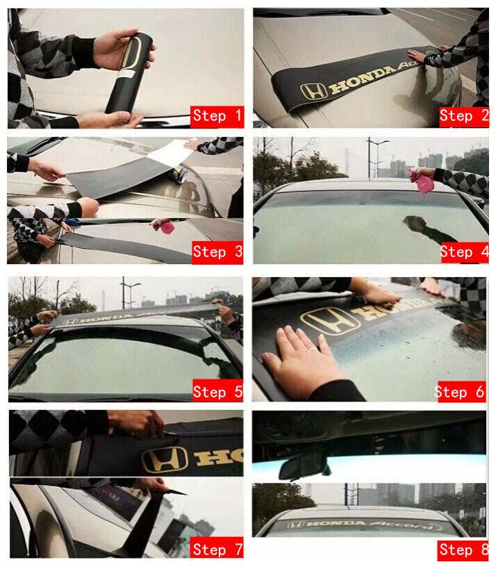 Universal Reflective Car Front Windshield Decal Vinyl Sticker Easy to Install