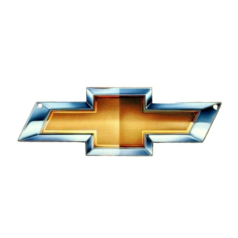 Chevy Bow Tie GM Gold Bowtie Metal Magnet Emblem Art Size: 6″ x 2″