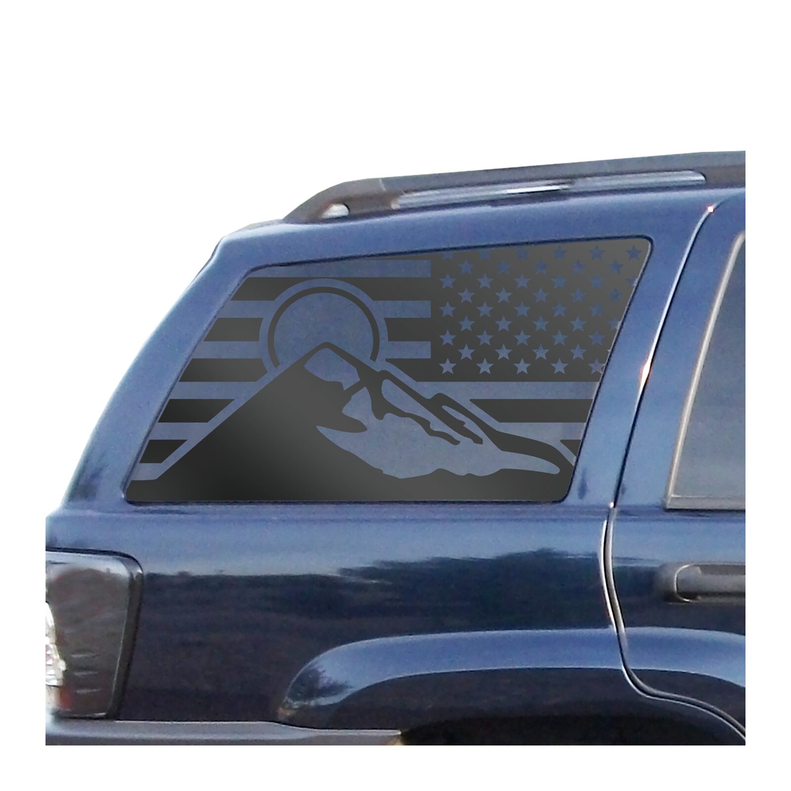 USA Flag outdoor scene design Decals for 1999-2004 Jeep Grand Cherokee WJ1-CX2