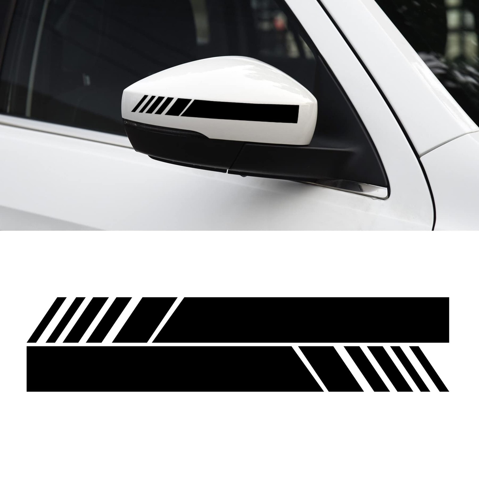 SINGARO Car Exterior Accessories Rear View Mirror Stickers Decor Black
