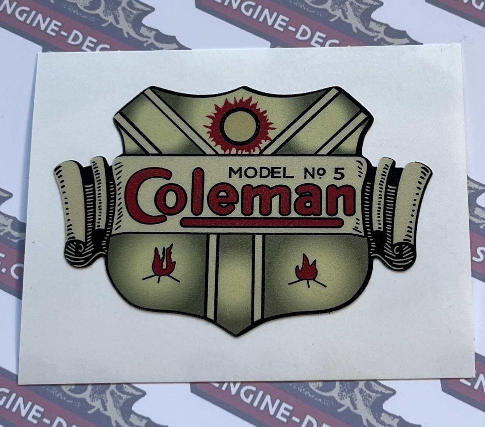 Coleman Early Decal For 5 Heater Stove Vinyl Easy To Install