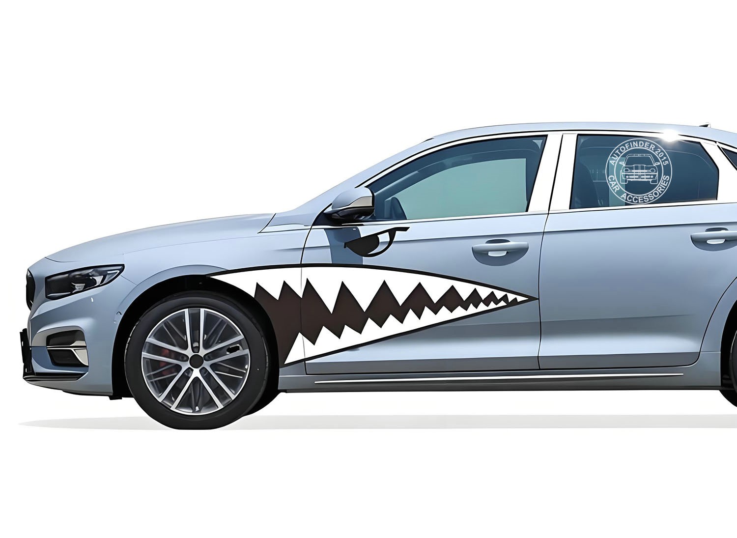 Shark Teeth Mouth Graphics Sticker For Car Truck Side Stripe Wheel Fender Decals
